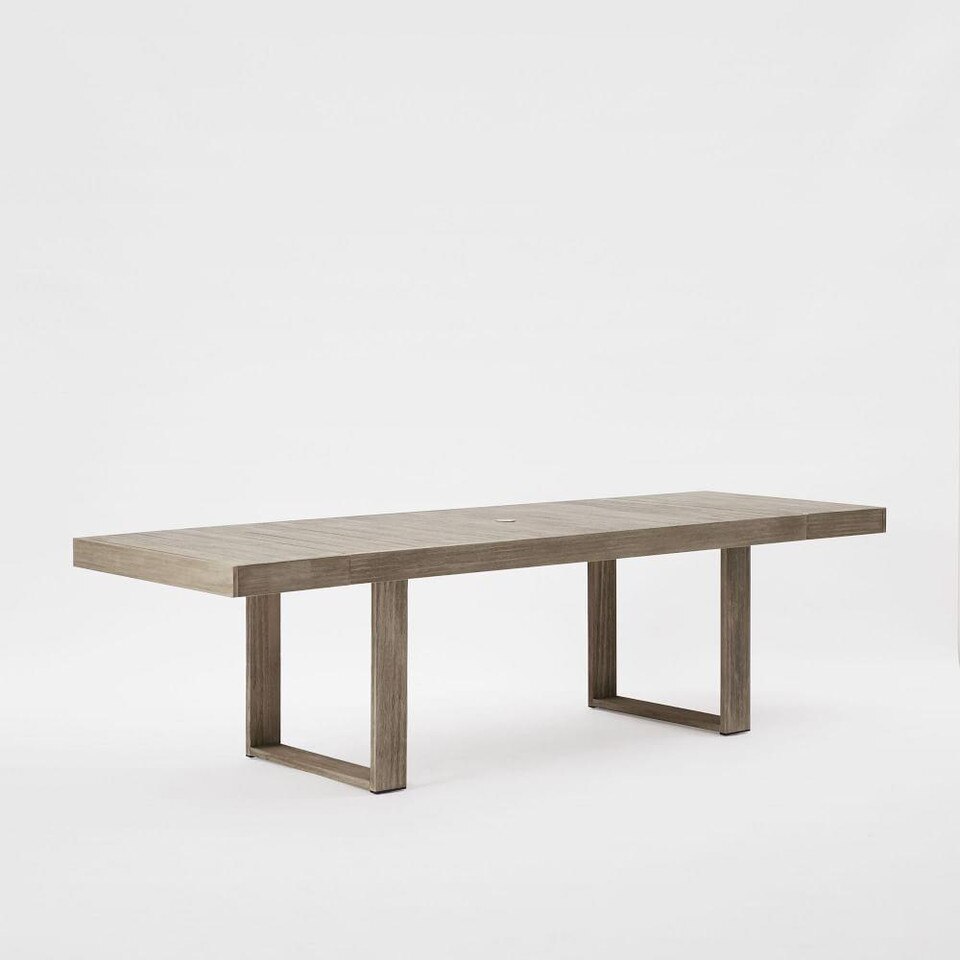 Portside Outdoor Expandable Dining Table - Weathered Grey | west elm